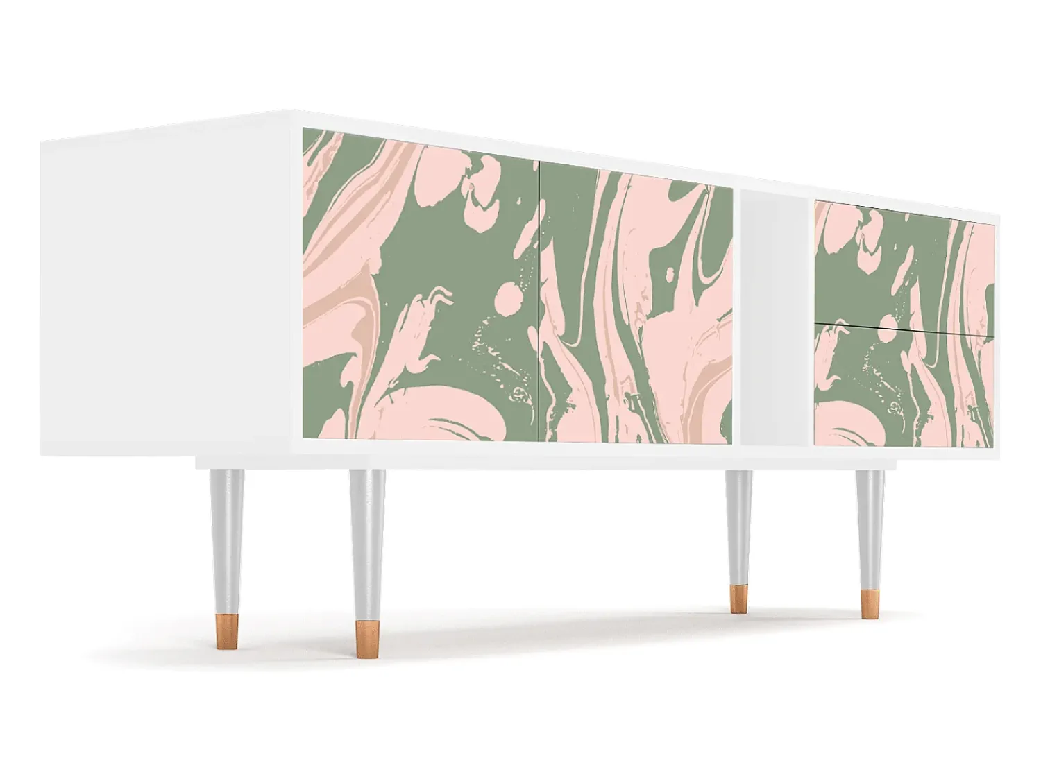 Discount Mueble de TV - 170х69х48 cm - T1 - Aquarelle, Branco Bege