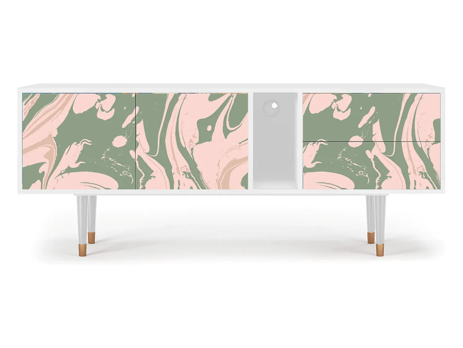 Discount Mueble de TV - 170х69х48 cm - T1 - Aquarelle, Branco Bege