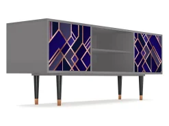 Móvel De Tv* Mueble de TV - 170х69х48 cm - T2 - Aquamarine Getsby, Cinza Cinzento