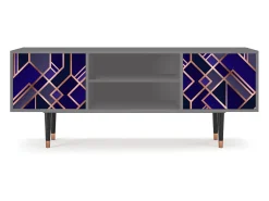 Móvel De Tv* Mueble de TV - 170х69х48 cm - T2 - Aquamarine Getsby, Cinza Cinzento