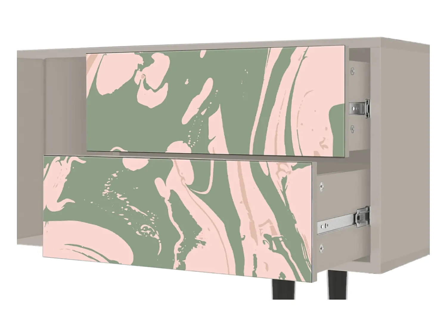Móvel De Tv| Mueble de TV - 170х69х48 cm - T1 - Aquarelle, Areia Bege