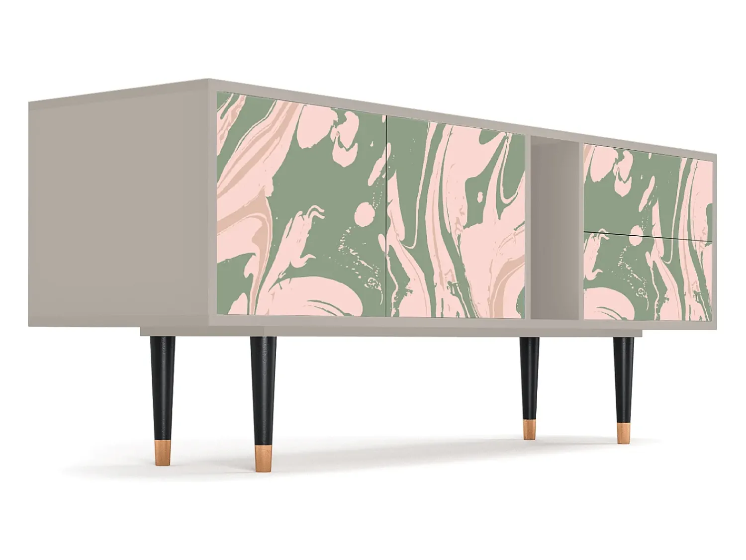 Móvel De Tv| Mueble de TV - 170х69х48 cm - T1 - Aquarelle, Areia Bege