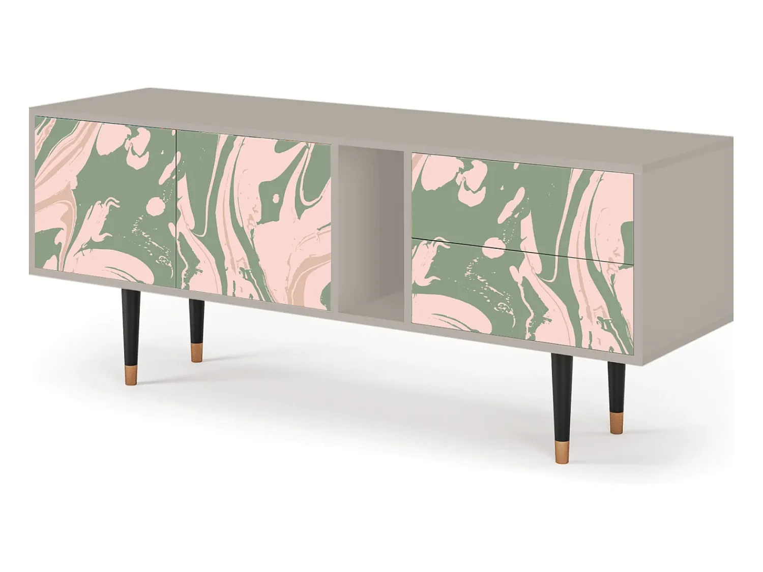 Móvel De Tv| Mueble de TV - 170х69х48 cm - T1 - Aquarelle, Areia Bege