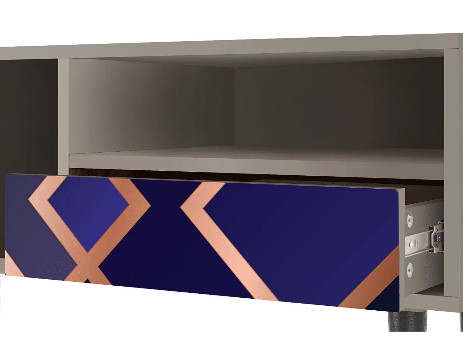 Mueble de TV - 115х59х48 cm - T3 - Aquamarine Getsby, Areia^ Móvel De Tv