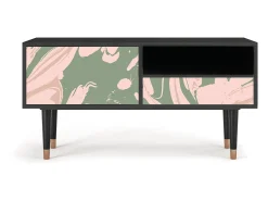 Móvel De Tv* Mueble de TV - 115х59х48 cm - T3 - Aquarelle, Antracite Cinza antracite
