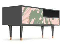 Móvel De Tv* Mueble de TV - 115х59х48 cm - T3 - Aquarelle, Antracite Cinza antracite