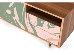 Móvel De Tv| Mueble de TV - 125х56х41 cm - T7 - Aquarelle, Nogueira Castanho