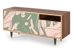 Móvel De Tv| Mueble de TV - 125х56х41 cm - T7 - Aquarelle, Nogueira Castanho