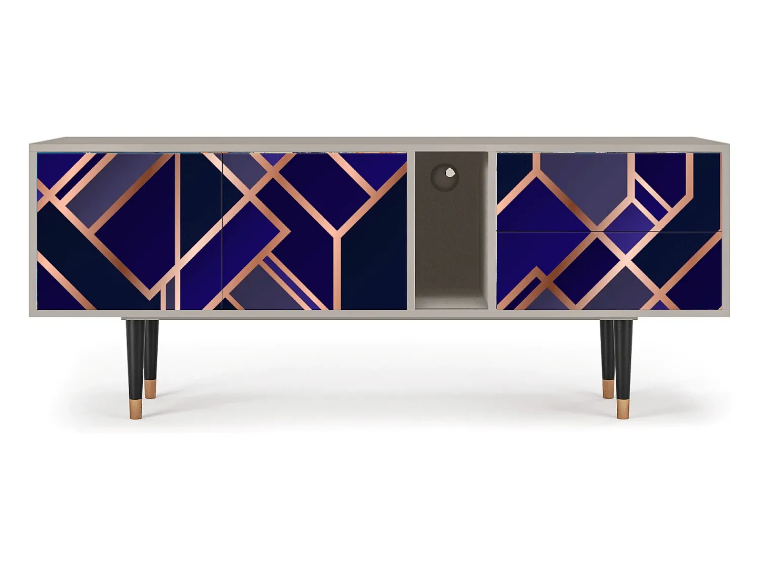 Móvel De Tv* Mueble de TV - 170х69х48 cm - T1 - Aquamarine Getsby, Areia Bege