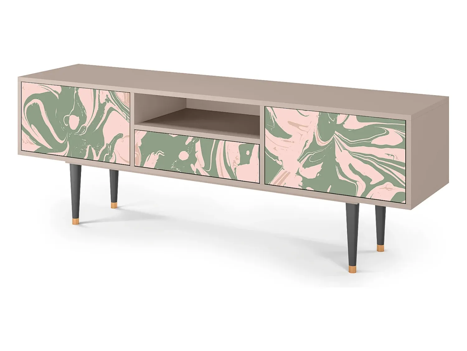 Móvel De Tv| Mueble de TV - 170х59х41 cm - T6 - Aquarelle, Areia Bege
