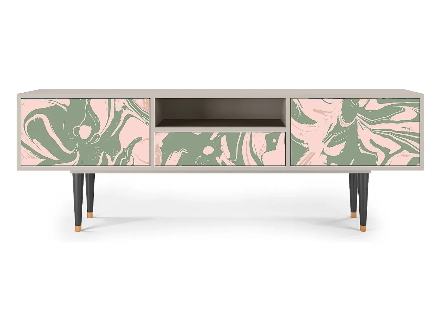 Móvel De Tv| Mueble de TV - 170х59х41 cm - T6 - Aquarelle, Areia Bege