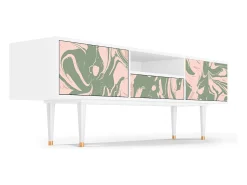 Móvel De Tv* Mueble de TV - 170х59х41 cm - T6 - Aquarelle, Branco Bege