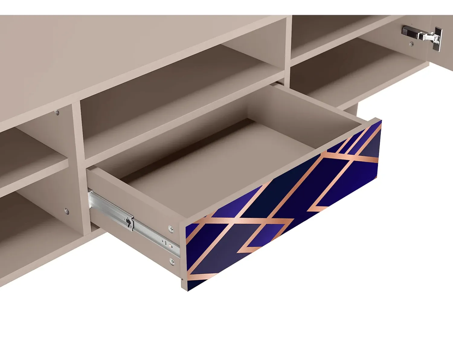 Móvel De Tv* Mueble de TV - 170х59х41 cm - T6 - Aquamarine Getsby, Latte Bege