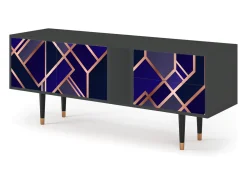 Mueble de TV - 170х69х48 cm - T1 - Aquamarine Getsby, Antracite^ Móvel De Tv