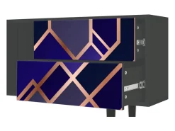 Mueble de TV - 170х69х48 cm - T1 - Aquamarine Getsby, Antracite^ Móvel De Tv