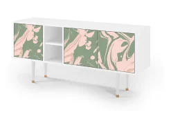 Mueble de TV - 150х69х41 cm - T5 - Aquarelle, Branco^ Móvel De Tv