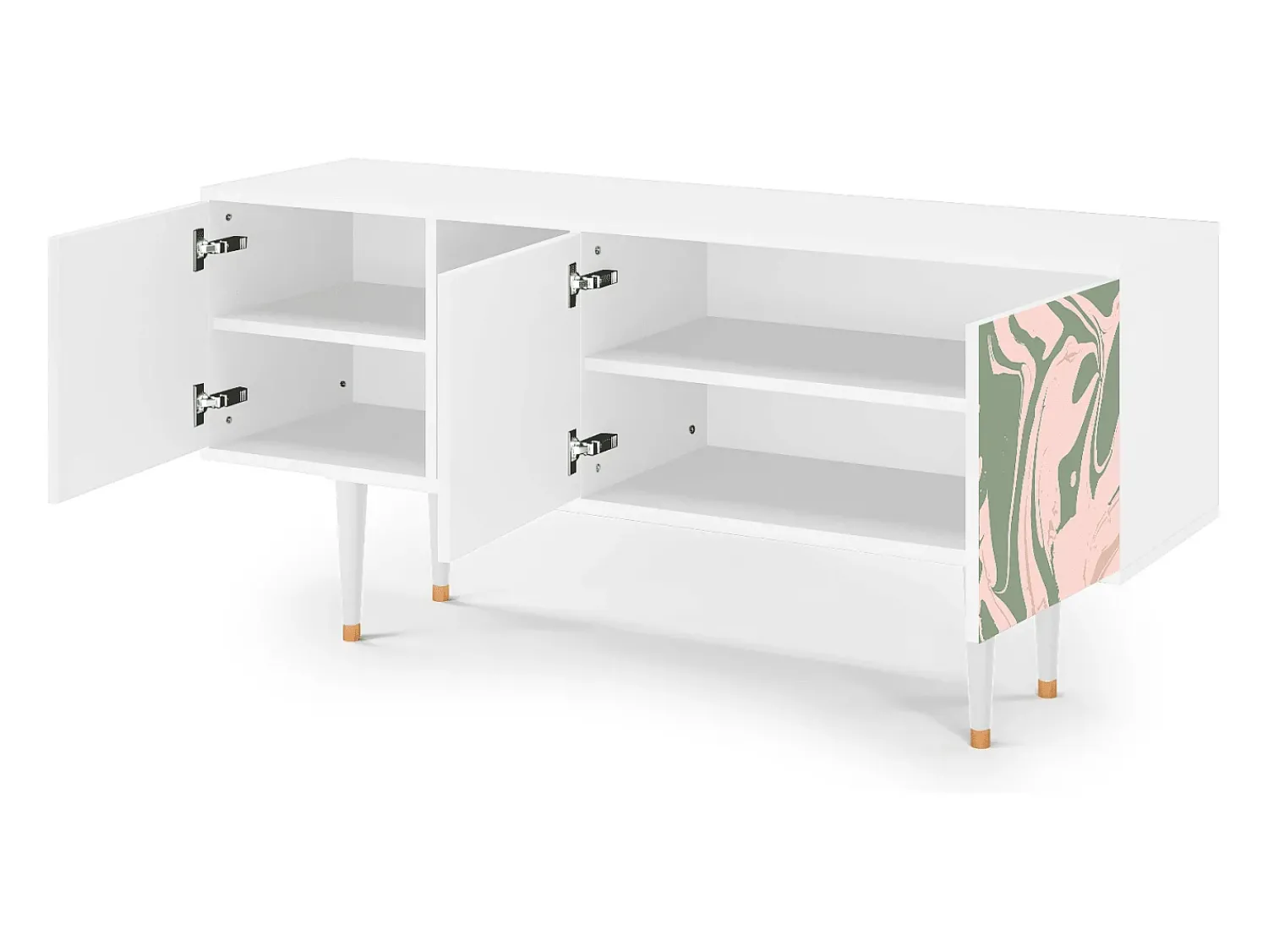 Mueble de TV - 150х69х41 cm - T5 - Aquarelle, Branco^ Móvel De Tv