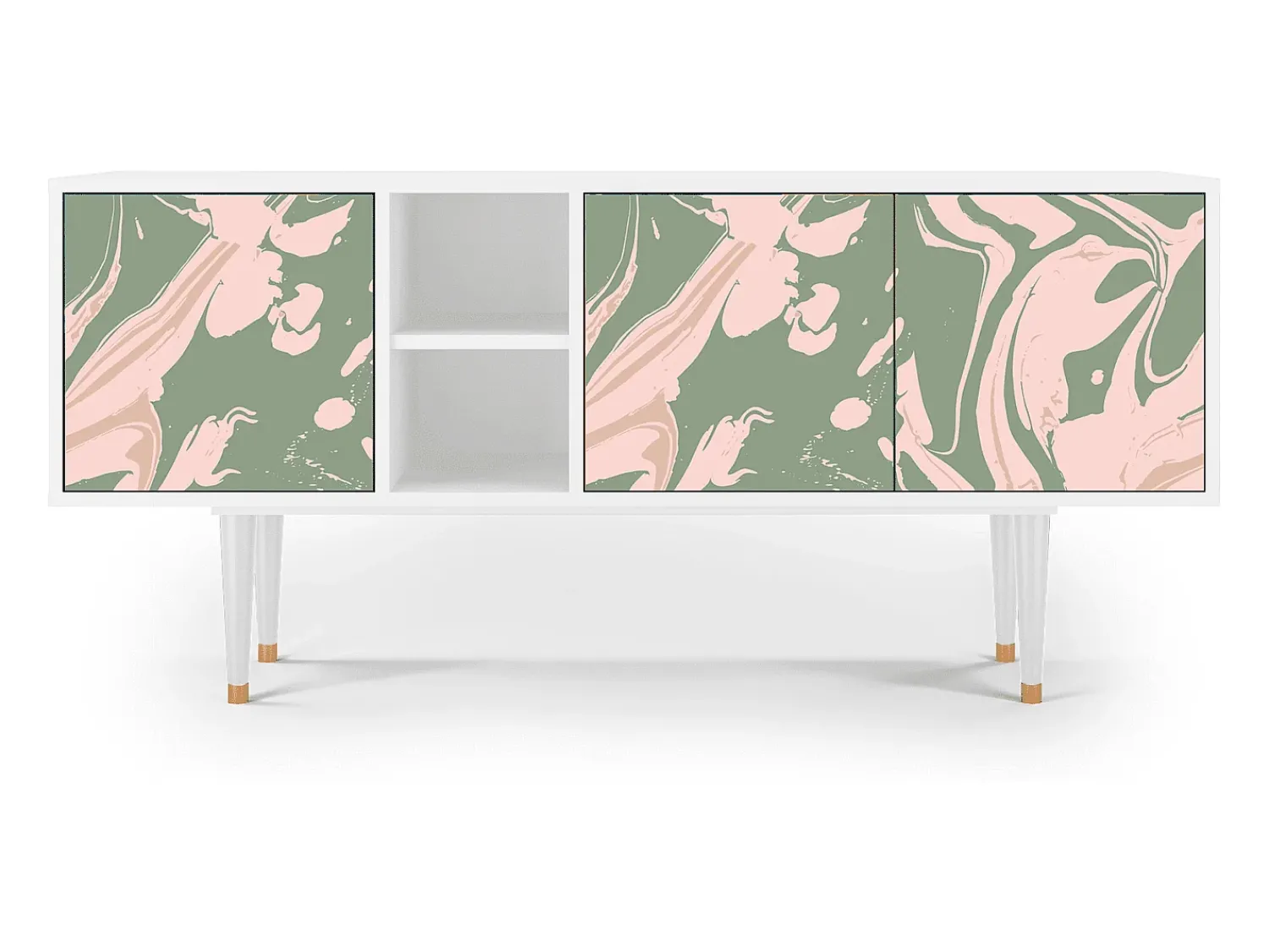 Mueble de TV - 150х69х41 cm - T5 - Aquarelle, Branco^ Móvel De Tv