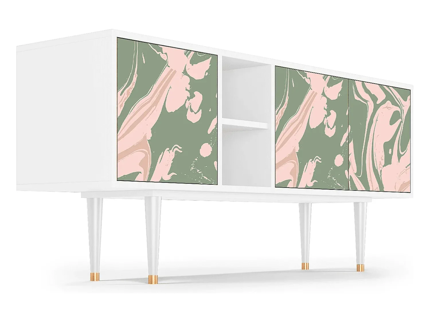 Mueble de TV - 150х69х41 cm - T5 - Aquarelle, Branco^ Móvel De Tv