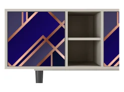 Mueble de TV - 150х69х41 cm - T5 - Aquamarine Getsby, Areia^ Móvel De Tv