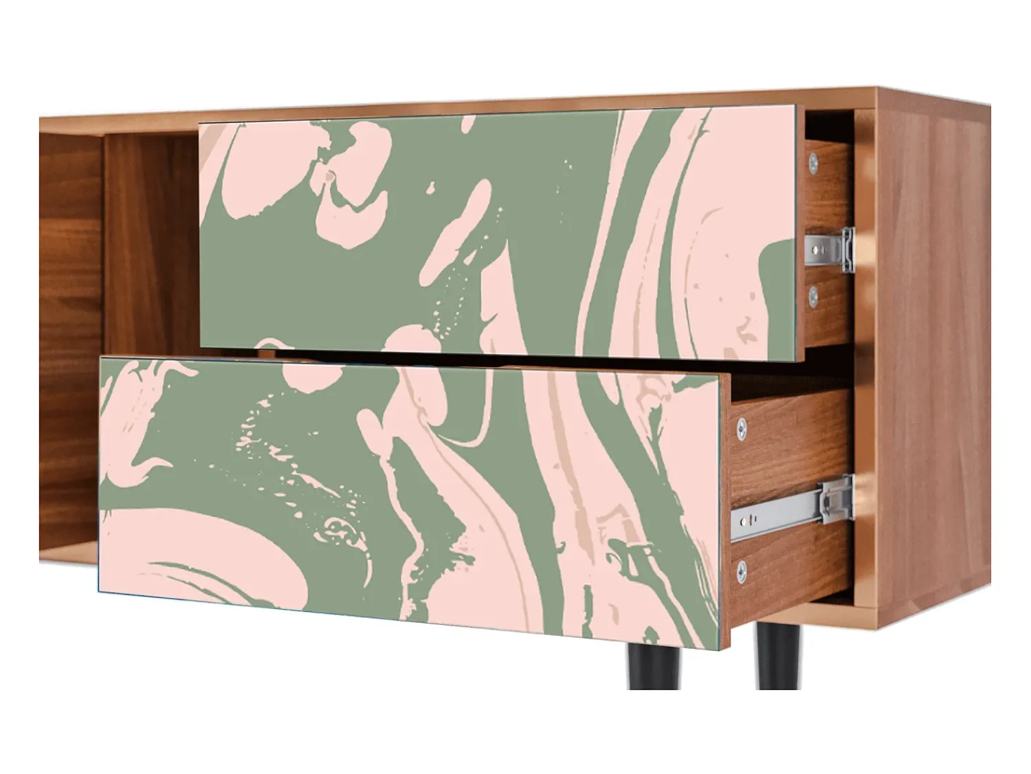 Móvel De Tv* Mueble de TV - 170х69х48 cm - T1 - Aquarelle, Nogueira Castanho