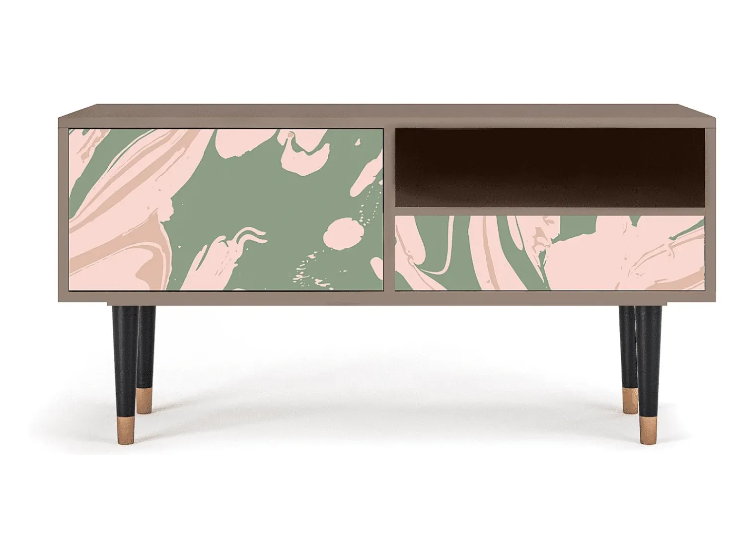 Móvel De Tv| Mueble de TV - 115х59х48 cm - T3 - Aquarelle, Latte Bege