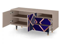 Móvel De Tv* Mueble de TV - 125х56х41 cm - T7 - Aquamarine Getsby, Latte Bege