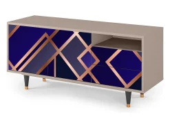 Móvel De Tv* Mueble de TV - 125х56х41 cm - T7 - Aquamarine Getsby, Latte Bege