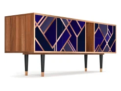 Mueble de TV - 170х69х48 cm - T1 - Aquamarine Getsby, Nogueira^ Móvel De Tv