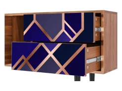 Mueble de TV - 170х69х48 cm - T1 - Aquamarine Getsby, Nogueira^ Móvel De Tv