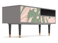 Discount Mueble de TV - 115х59х48 cm - T3 - Aquarelle, Cinza Cinzento
