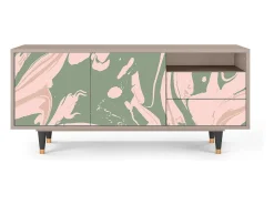 Outlet Mueble de TV - 125х56х41 cm - T7 - Aquarelle, Latte Bege