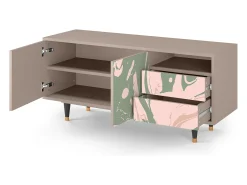 Outlet Mueble de TV - 125х56х41 cm - T7 - Aquarelle, Latte Bege