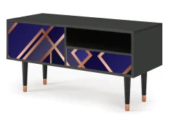 Discount Mueble de TV - 115х59х48 cm - T3 - Aquamarine Getsby, Antracite Cinza antracite