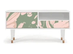 Outlet Mueble de TV - 115х59х48 cm - T3 - Aquarelle, Branco Bege