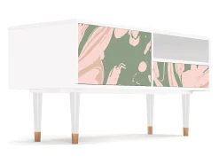 Outlet Mueble de TV - 115х59х48 cm - T3 - Aquarelle, Branco Bege