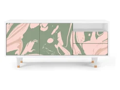 Móvel De Tv| Mueble de TV - 125х56х41 cm - T7 - Aquarelle, Branco Bege