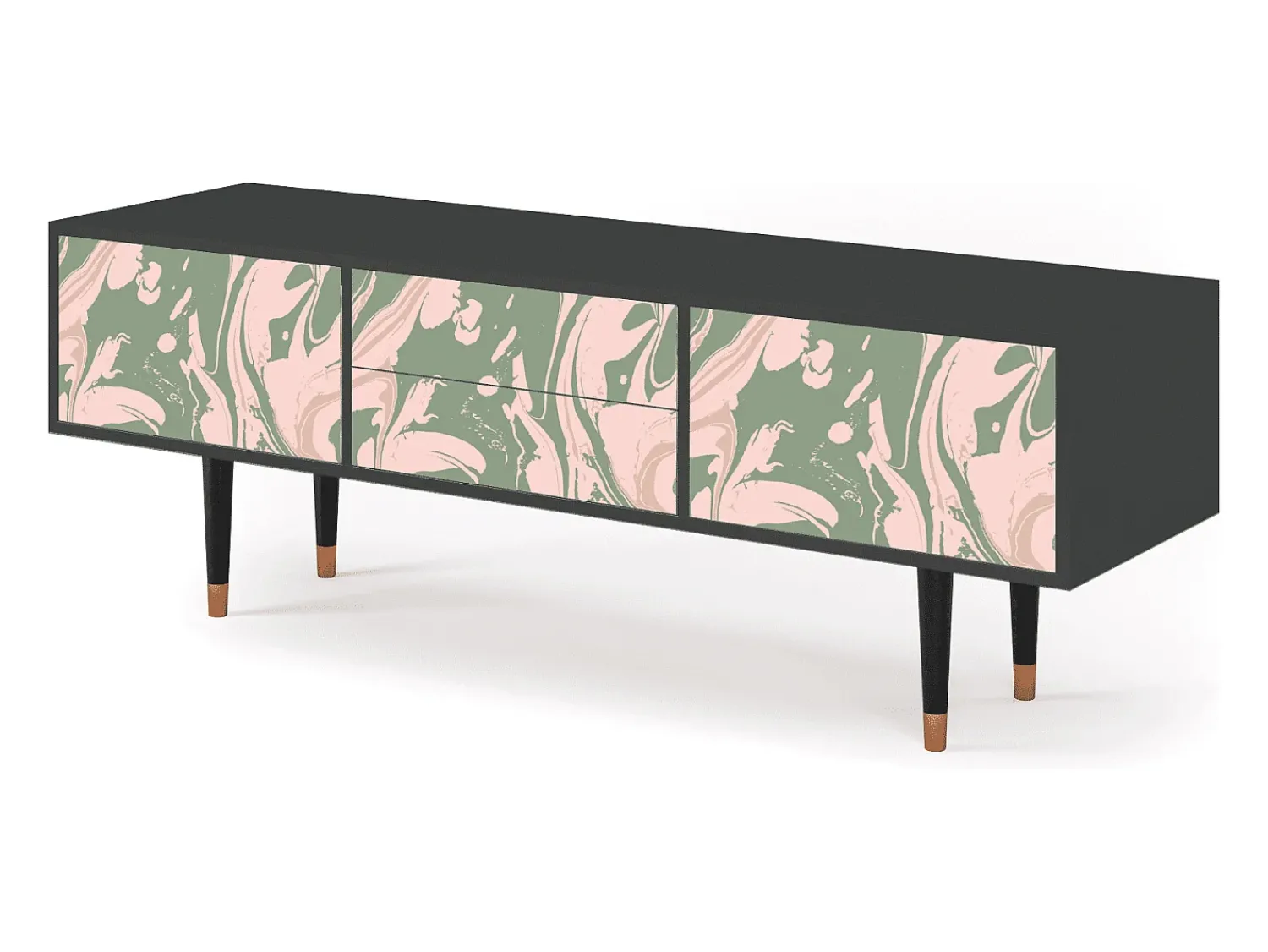 Móvel De Tv* Mueble de TV - 170х59х48 cm - T4 - Aquarelle, Antracite Cinza antracite