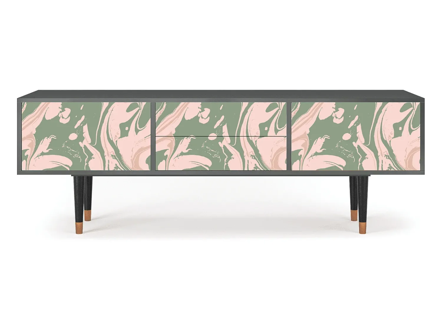 Móvel De Tv* Mueble de TV - 170х59х48 cm - T4 - Aquarelle, Antracite Cinza antracite