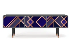 Móvel De Tv* Mueble de TV - 170х59х48 cm - T4 - Aquamarine Getsby, Antracite Cinza antracite