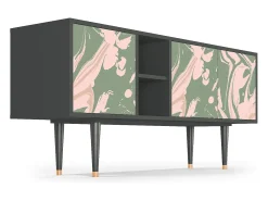 Mueble de TV - 150х69х41 cm - T5 - Aquarelle, Antracite^ Móvel De Tv