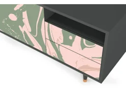 Mueble de TV - 125х56х41 cm - T7 - Aquarelle, Antracite^ Móvel De Tv
