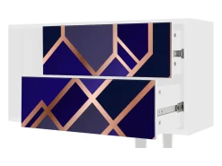 Mueble de TV - 170х69х48 cm - T1 - Aquamarine Getsby, Branco^ Móvel De Tv