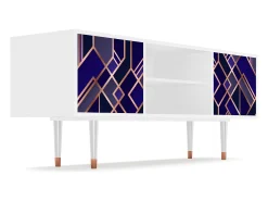 Móvel De Tv| Mueble de TV - 170х69х48 cm - T2 - Aquamarine Getsby, Branco Bege