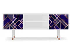 Móvel De Tv| Mueble de TV - 170х69х48 cm - T2 - Aquamarine Getsby, Branco Bege