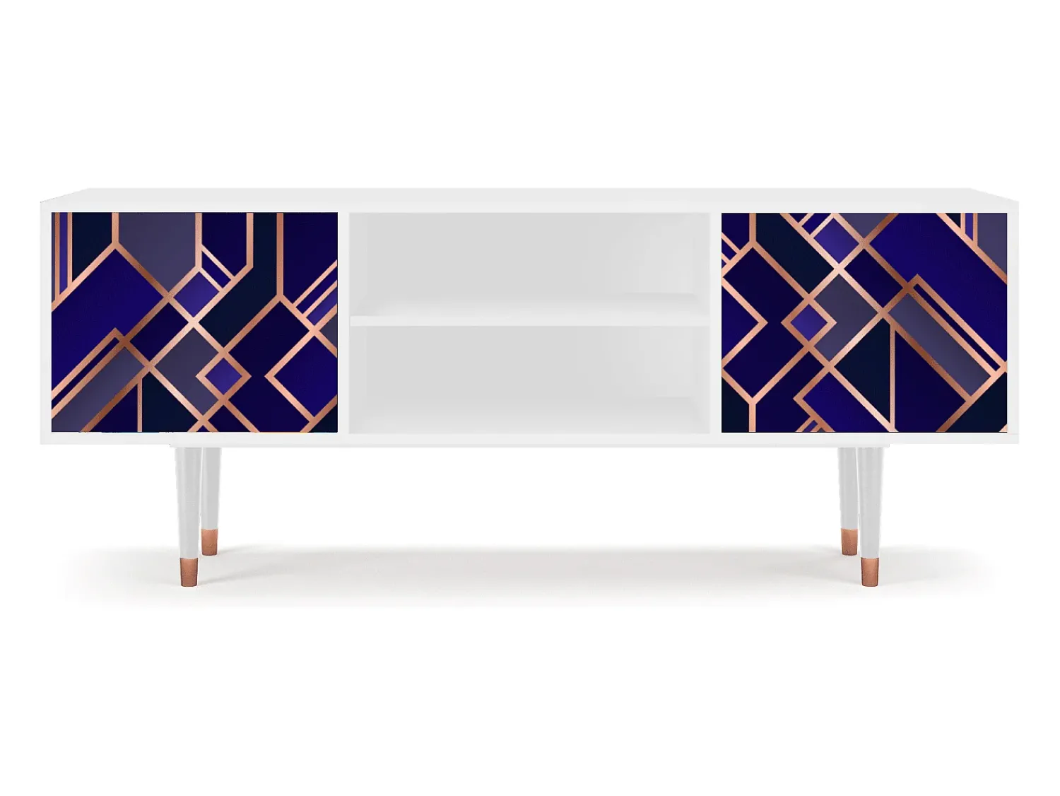 Móvel De Tv| Mueble de TV - 170х69х48 cm - T2 - Aquamarine Getsby, Branco Bege