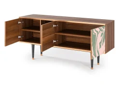 New Mueble de TV - 150х69х41 cm - T5 - Aquarelle, Nogueira Castanho