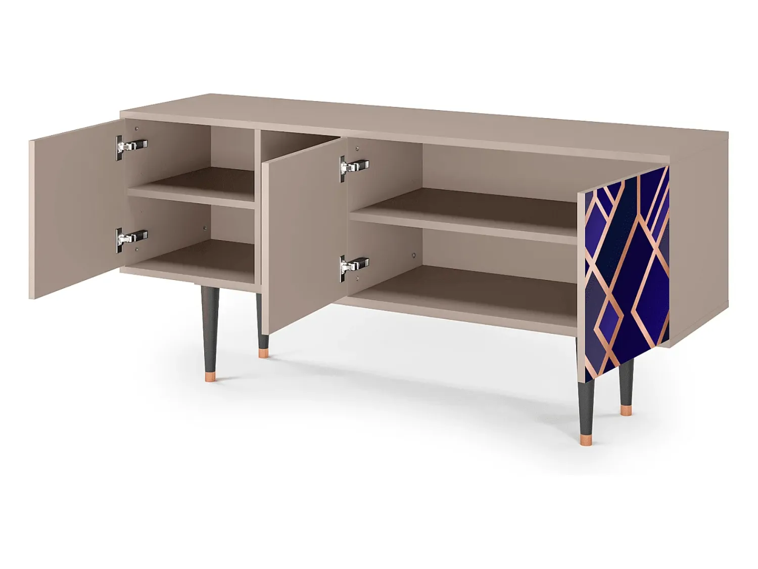 Móvel De Tv* Mueble de TV - 150х69х41 cm - T5 - Aquamarine Getsby, Latte Bege