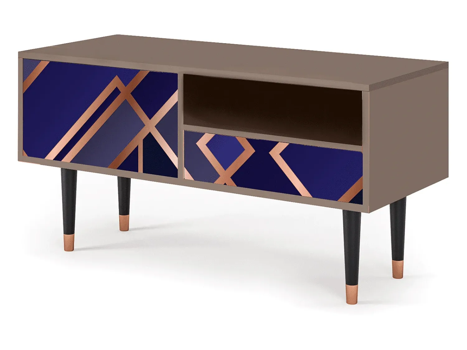 Discount Mueble de TV - 115х59х48 cm - T3 - Aquamarine Getsby, Latte Bege