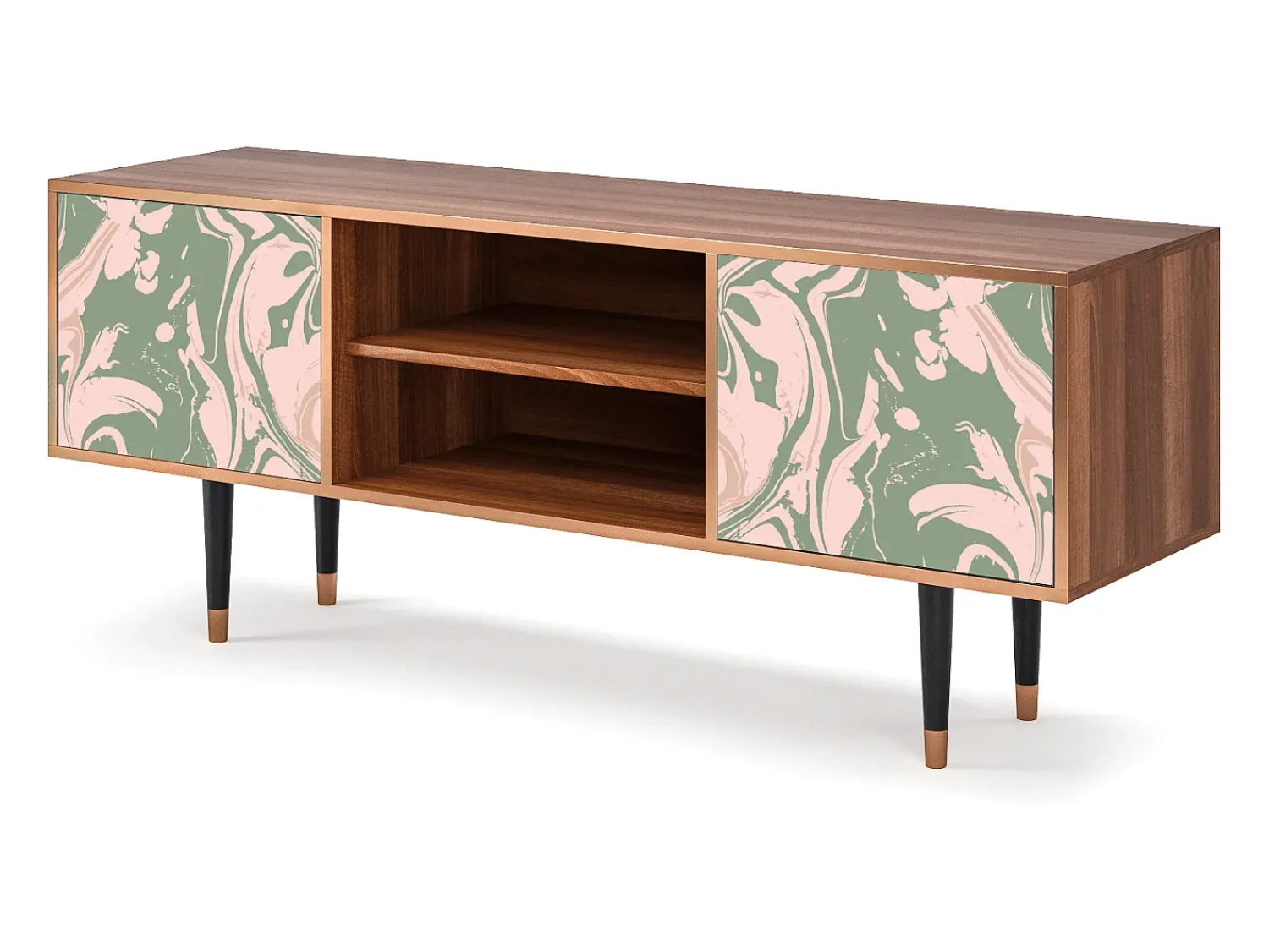 Móvel De Tv* Mueble de TV - 170х69х48 cm - T2 - Aquarelle, Nogueira Castanho
